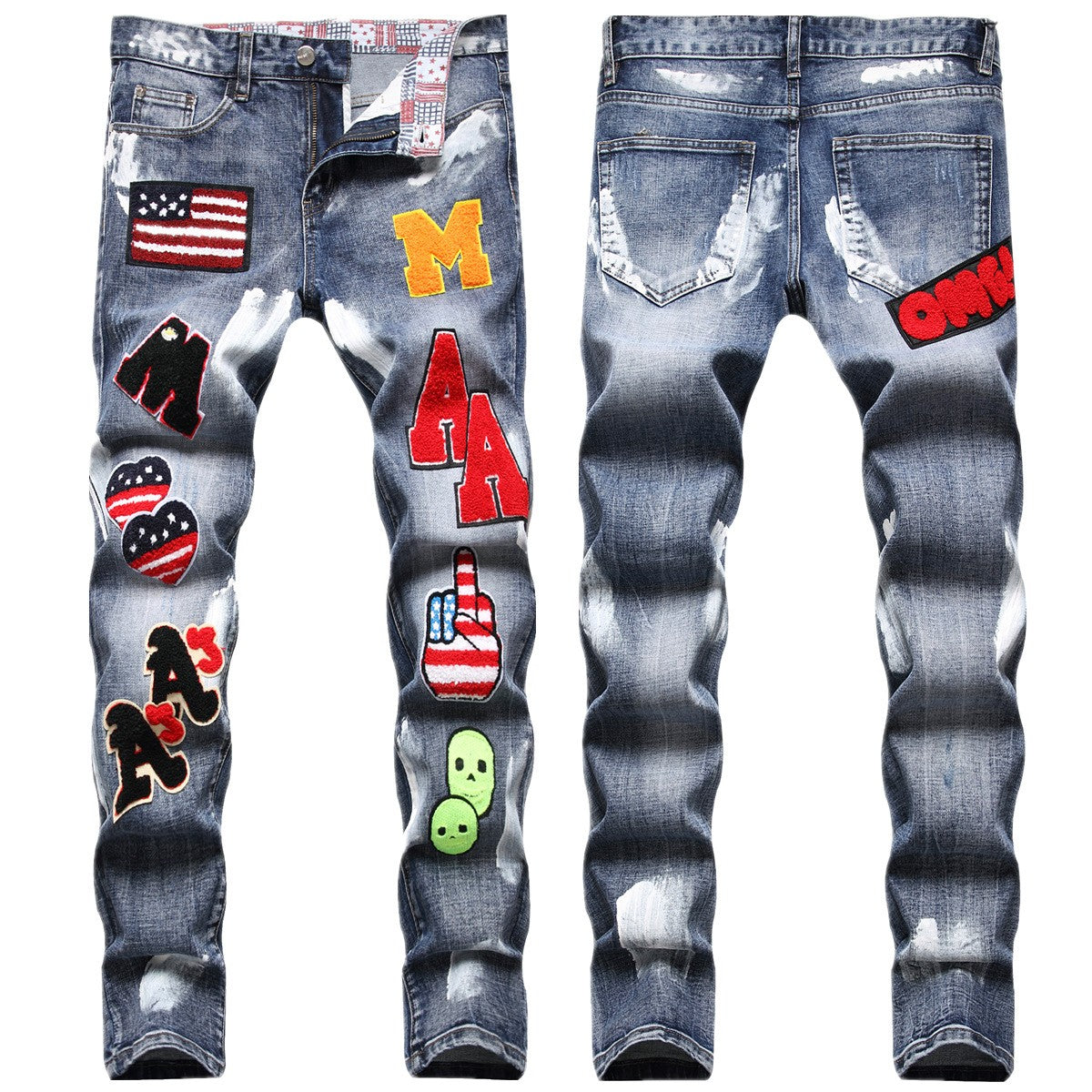 Fashion Casual Denim Pants 896#