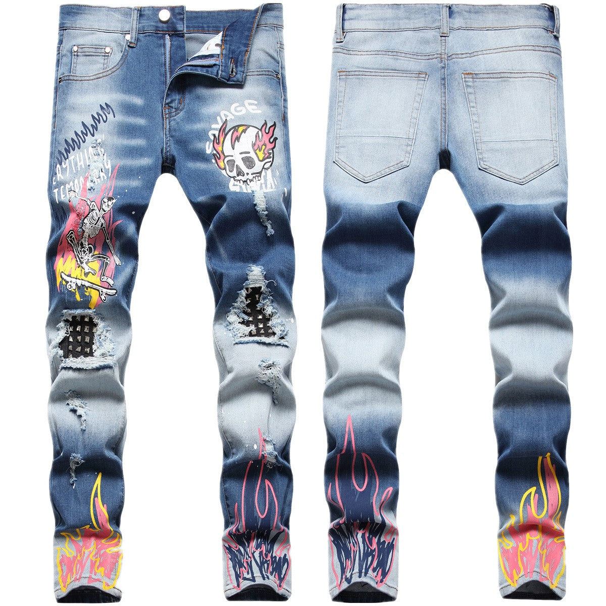 Fashion Casual Denim Pants 7162#